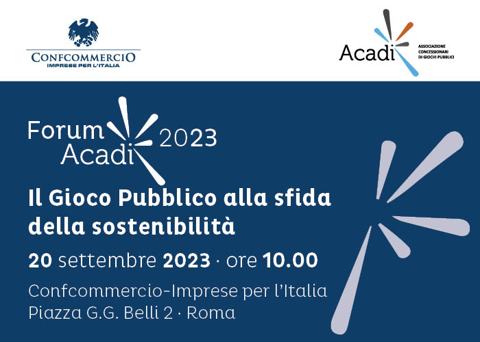 Forum Acadi 2023 - Il gioco pubblico alla sfida della sostenibilità